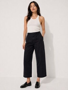 Aritzia Sunday Best 100% Cotton High Rise Cropped Chino Pants - Size 4